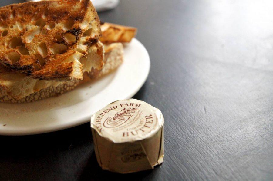 individually wrapped artisinal butter at the bel and dragon in odiham