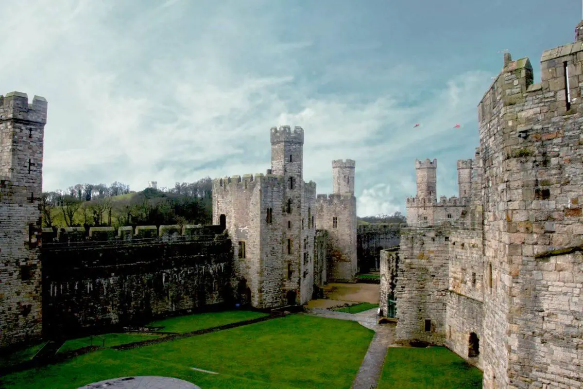 inner courtyard of Caernarfon Castle in snowdonia wales second picture inner courtyard of Caernarfon Castle in snowdonia wales second picture