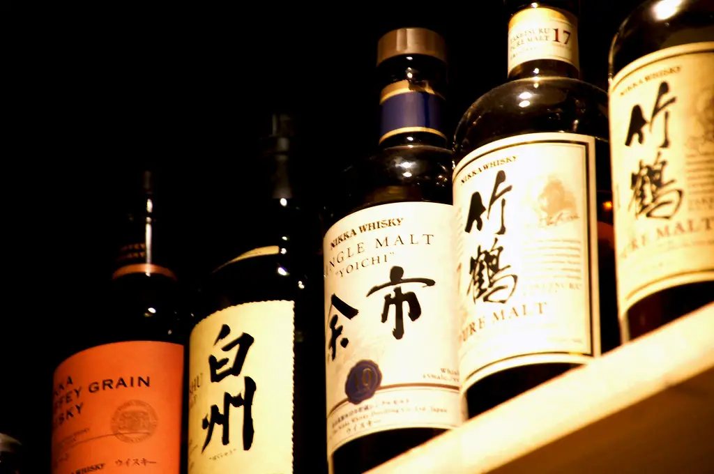 japanese whiskey collection at tonkatsu ramen kanada ya haymarket