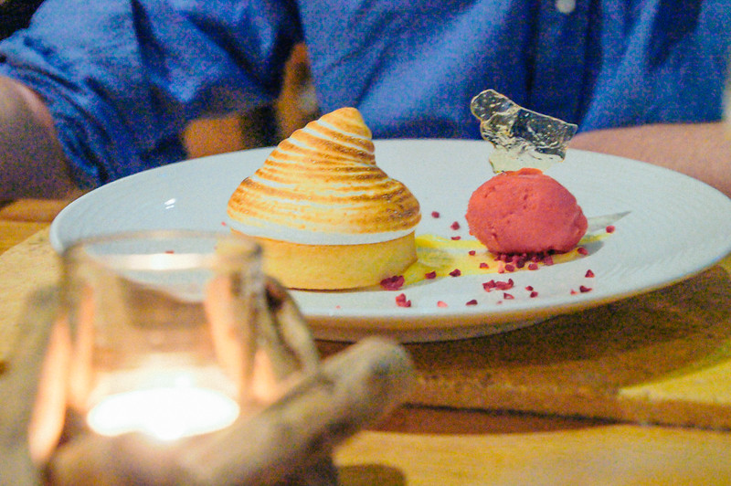 Lemon meringue dessert at Mark Jordan's at the Beach in Jersey