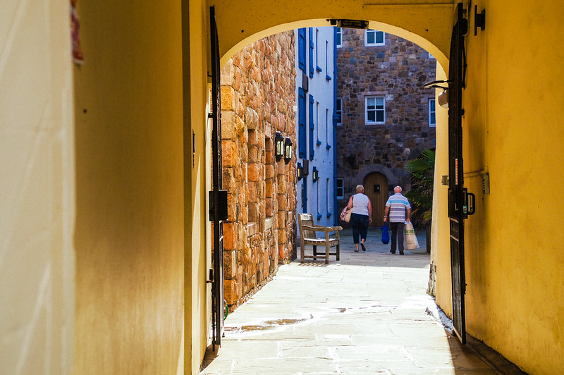 Little lane in St Helier in Jersey