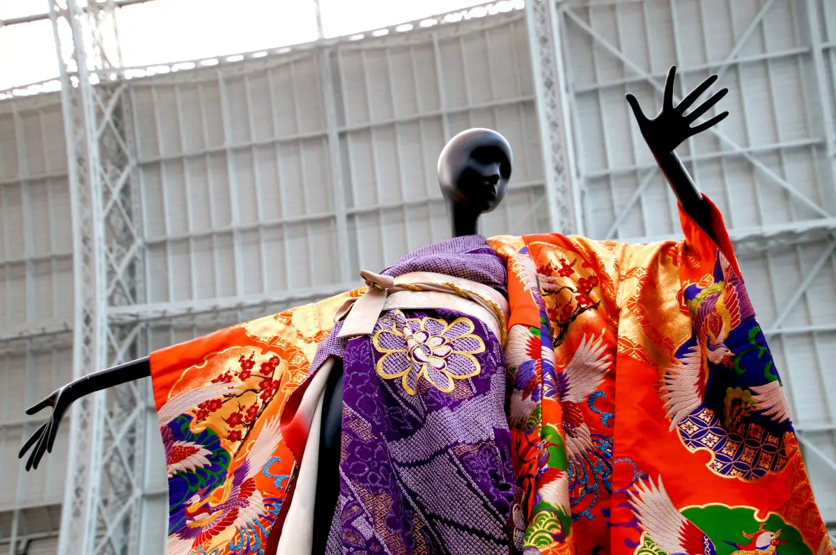 model wearing kimono at hyper japan in london