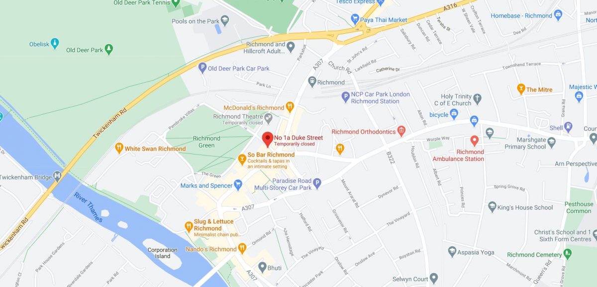 no1 duke street richmond london location map