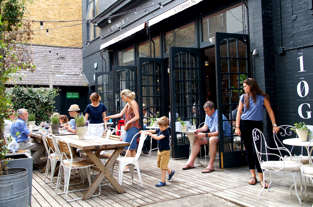 outdoor terrace of no1 duke street richmond london