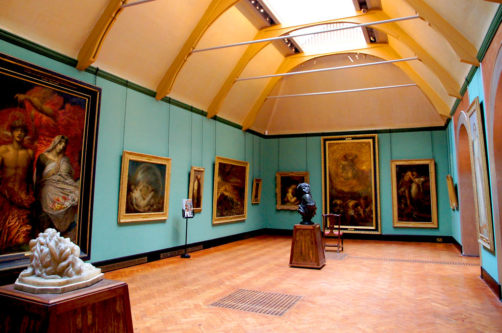 painting gallery inside the watts gallery near guildford