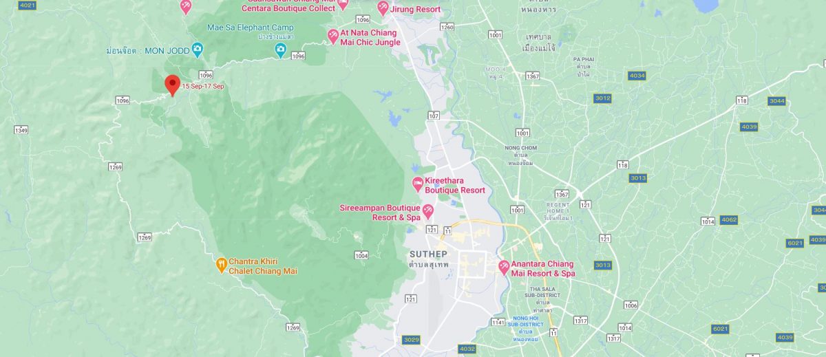 panviman chiang mai in thailand location map Panviman Chiang Mai Spa Resort map showing the location