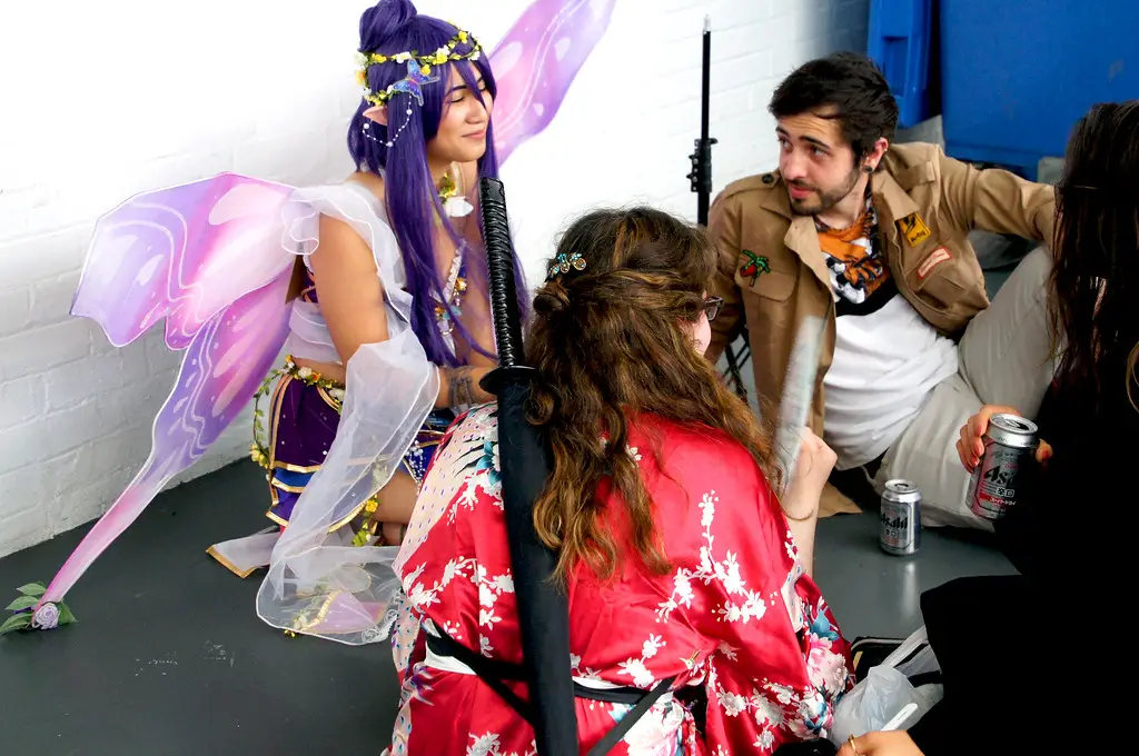 people in anime costumes at hyper japan london