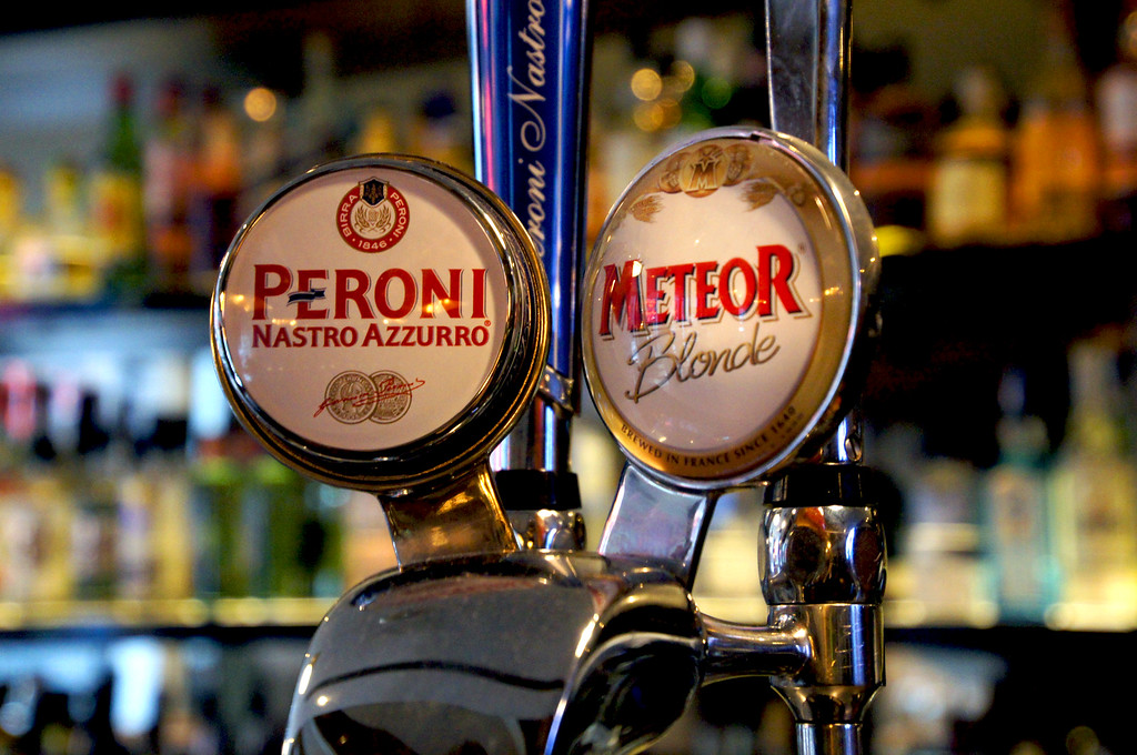 peroni dispenser in rocket italian fusion restaurant in london peroni dispenser in rocket italian fusion restaurant in london
