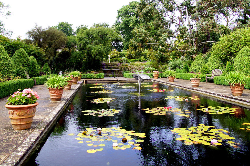 pond in italian gardens in bord hill gardens Pond in the Italian Garden at Borde Hill