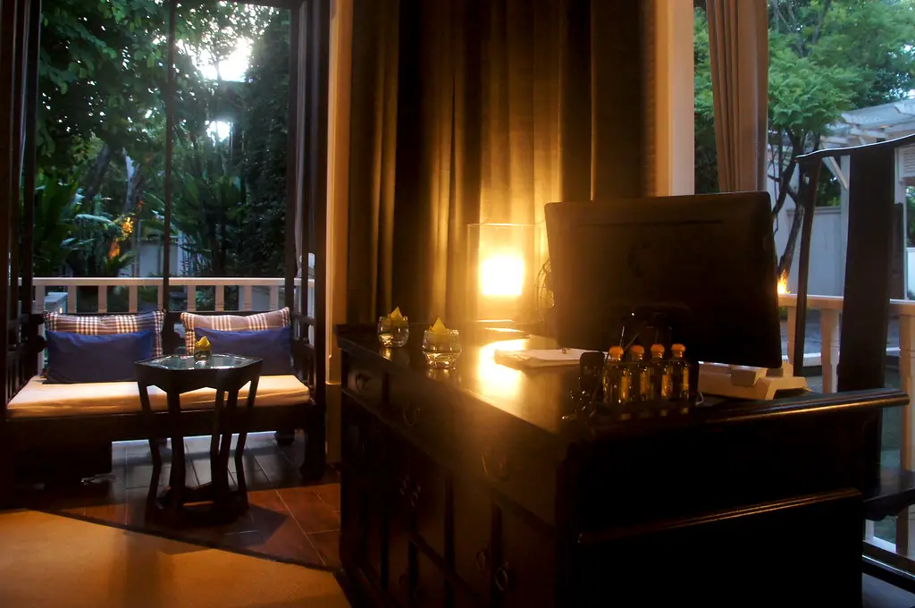 reception desk in spa of 137 pillars house in chiang mai thailand