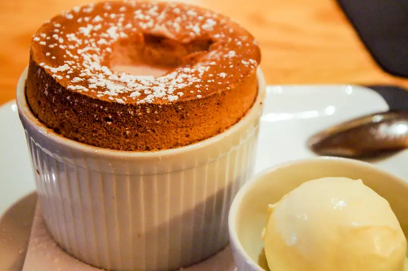 rhubarb souffle at bar boulud in london picture 1