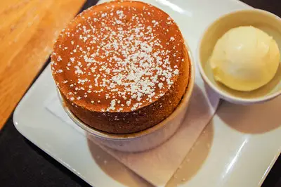 rhubarb souffle at bar boulud in london picture 2