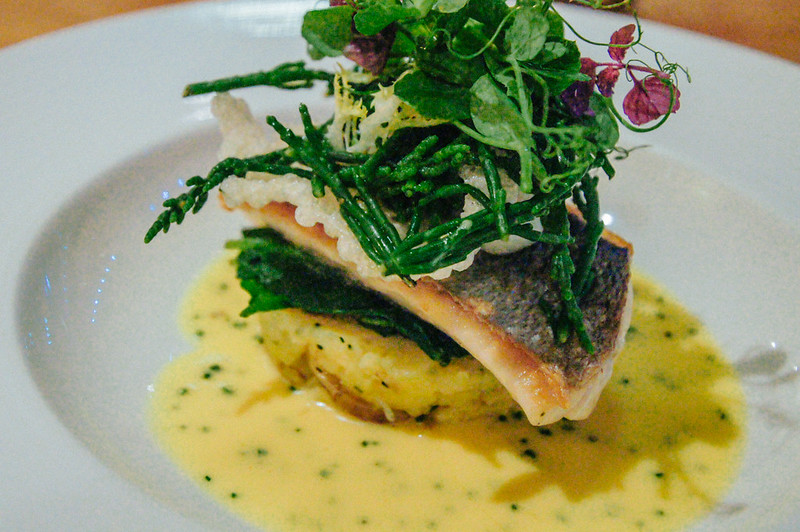 Sea bass at Mark Jordan's at the Beach in Jersey