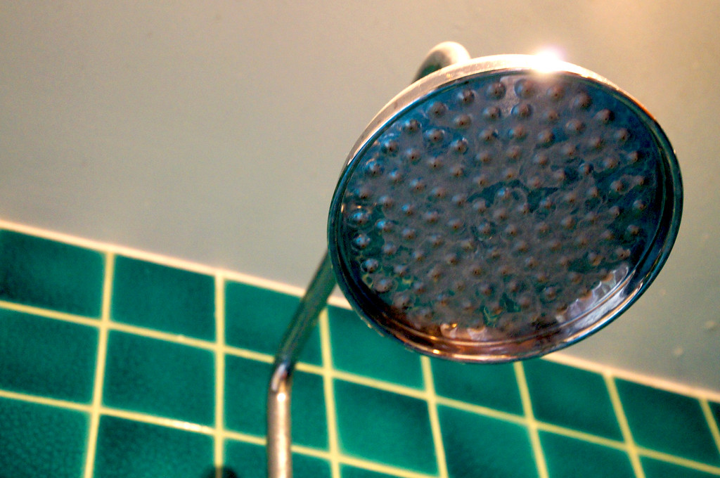 shower head in bathroom in private villa at panviman chiang mai in thailand Shower head in bathroom in a private villa at Panviman Chiang Mai Spa Resort