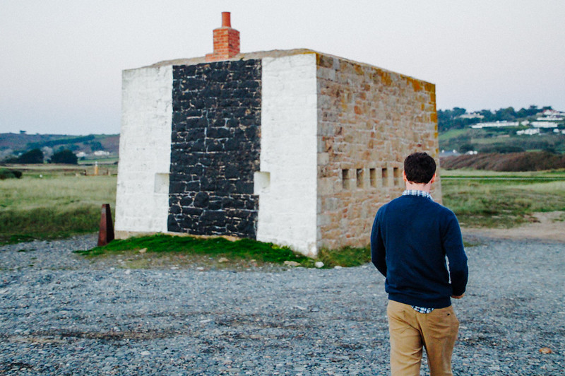 Square fortifications on St Ouen's bay in Jersey