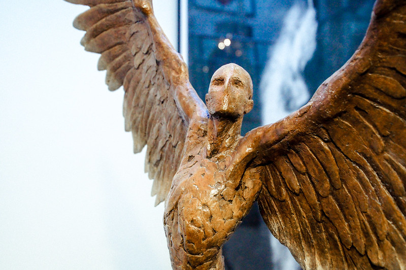 Statues in CCA art gallery in Jersey