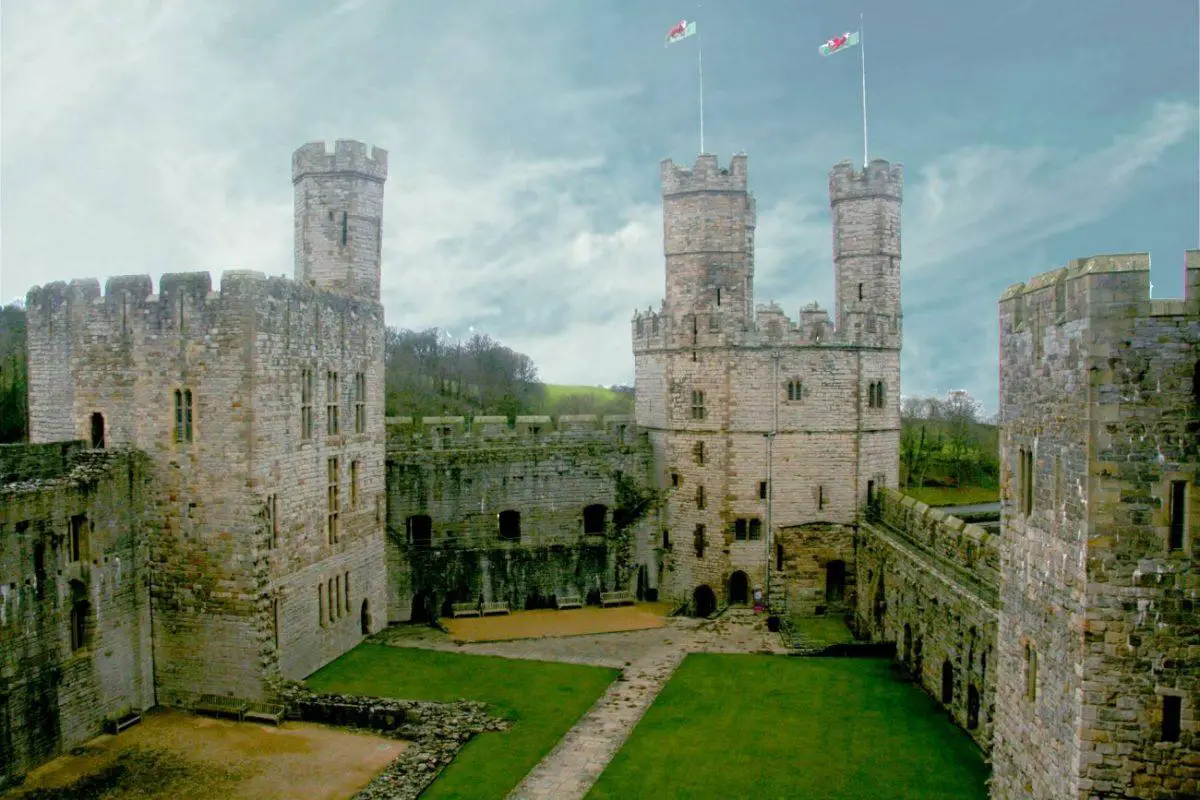 the eagle tower of Caernarfon Castle in snowdonia wales the eagle tower of Caernarfon Castle in snowdonia wales