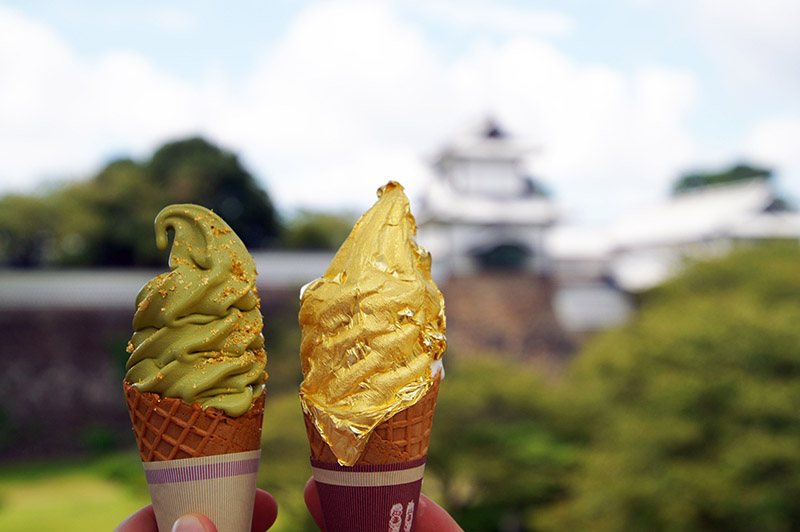 2 Week Japan Itinerary Kanazawa ice cream 1 Gold leaf ice cream in Kanazawa