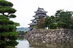 Black exterior of Matsumoto Castle in Japan