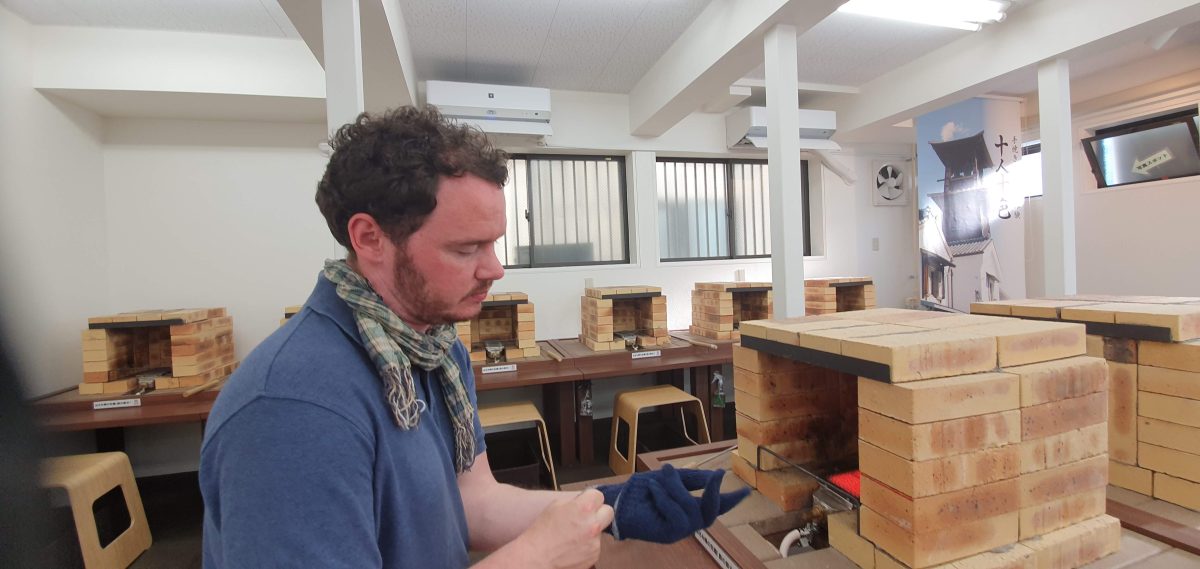 20190524 170046 Baking rice crackers by hand at a small workshop in Kashiya Yokocho, Kawagoe