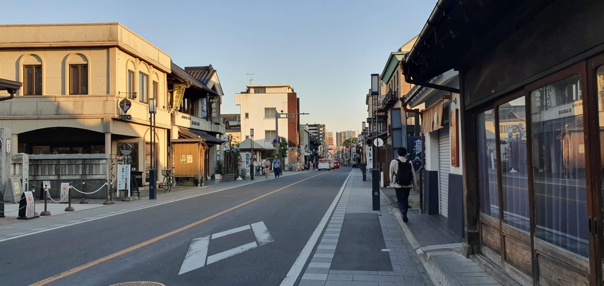 20190524 175414 Kawagoe's modern shopping streets in the evening light, on the walk back to the station