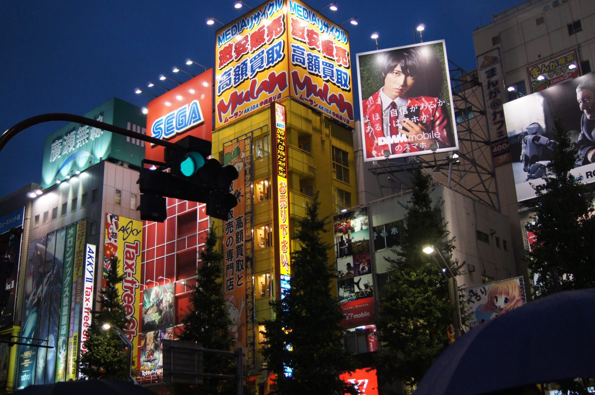 Akihabara 11 Akihabara's neon shopfronts and billboards after dark
