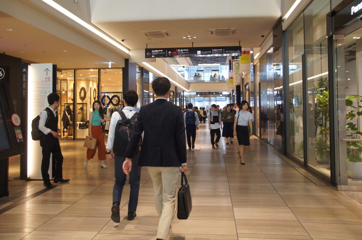 DSC00513 Modern retail corridor lined with shops inside Grand Front Osaka