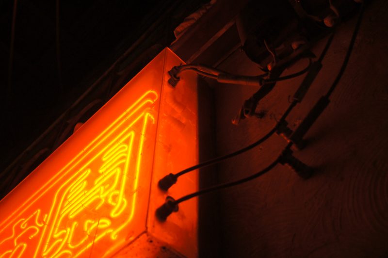 DSC07311 Illuminated Japanese restaurant signs inside Shin-Yokohama Ramen Museum
