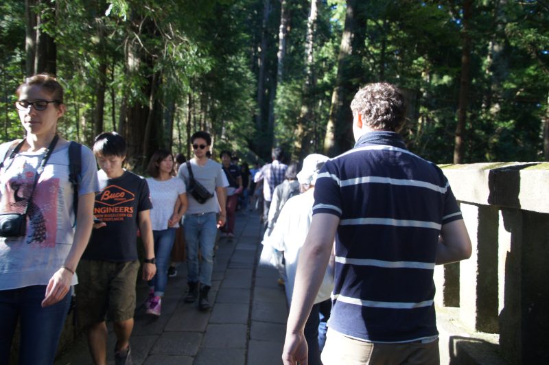 DSC07618 Gary walking through the forest behind Nikko Toshogu