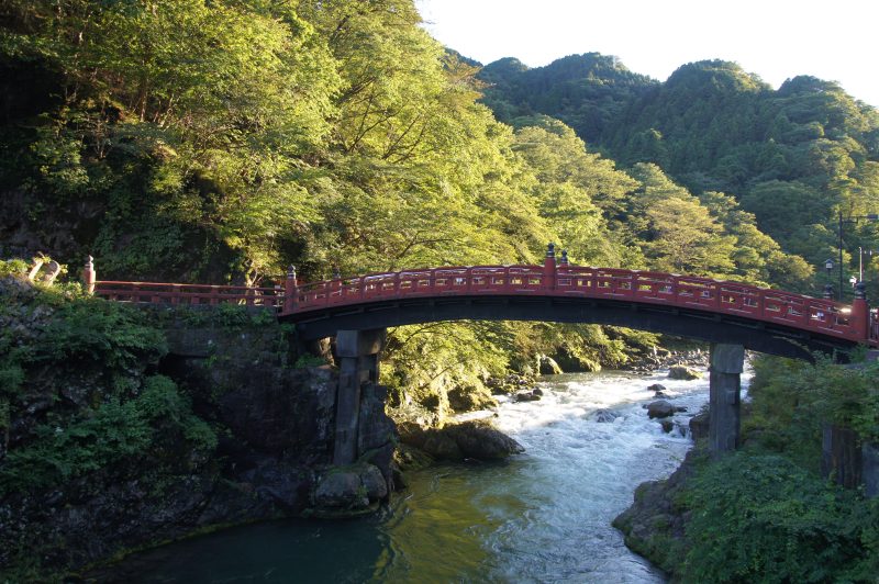 DSC07740 Vermilion Shinkyo Bridge over the Daiya River in Nikko