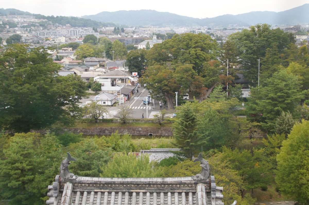 DSC09281 Matsumoto city and surrounding mountains viewed from the castle
