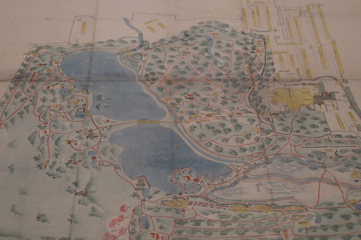 Edo Tokyo Museum 31 An old map of Edo displayed at the Edo-Tokyo Museum.
