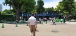 Gary walking towards the entrance of Ueno Zoo in Tokyo