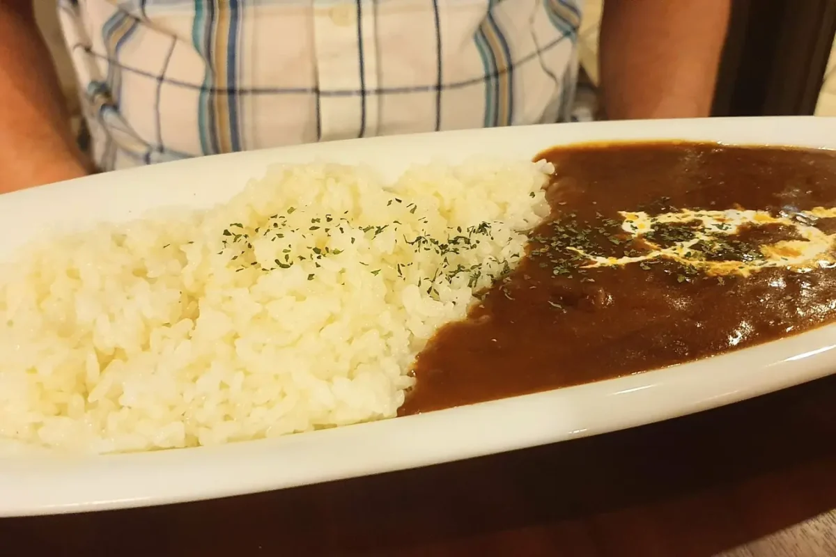 Japanese curry and rice served during our first evening at Grandvrio Resort Ishigakijima