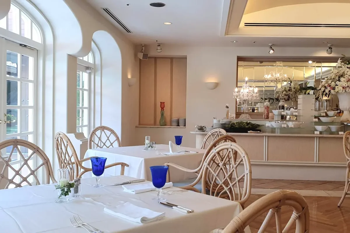 Bright dining room at The Naha Terrace
