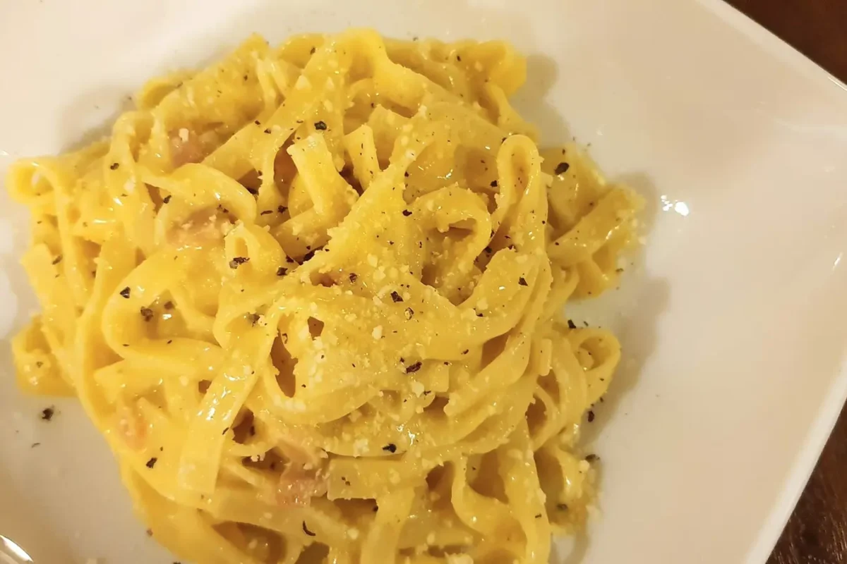 Plate of pasta served during our first evening at Grandvrio Resort Ishigakijima