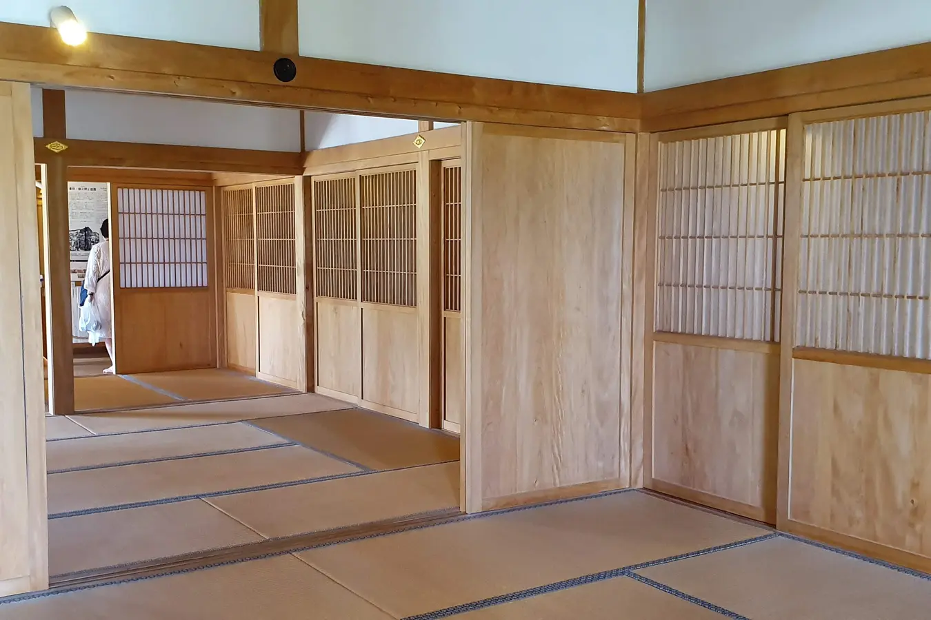 Tatami rooms and sliding screens at Shuri Castle in May 2019